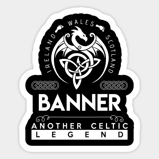 Banner Name T Shirt - Another Celtic Legend Banner Dragon Gift Item Sticker by harpermargy8920